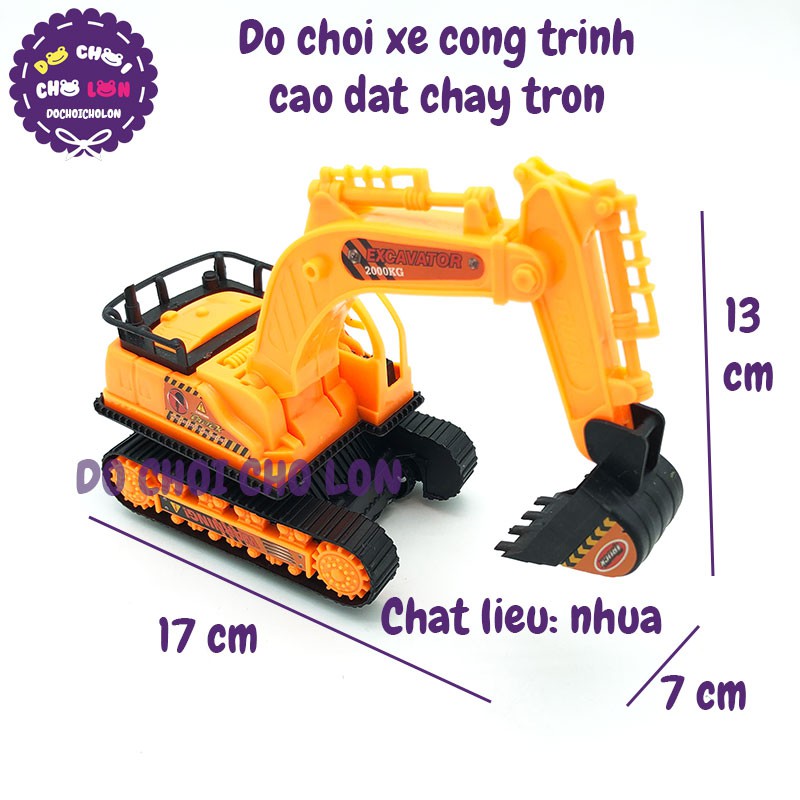 Đồ Chơi Xe Cào Đất Bánh Xích Bằng Nhựa Chạy Trớn 235X - Xe Mô Hình Chạy Trớn