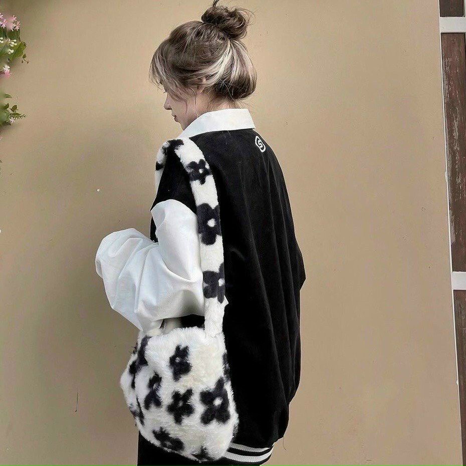 Áo khoác nam nữ bomber bóng chày 2 lớp chất nhung tăm thêu SYMBOLIC.