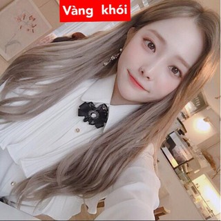 Một bộ thuốc tóc màu Vàng khói (tặng kèm gang tay, oxy)  màu bền 6 tháng