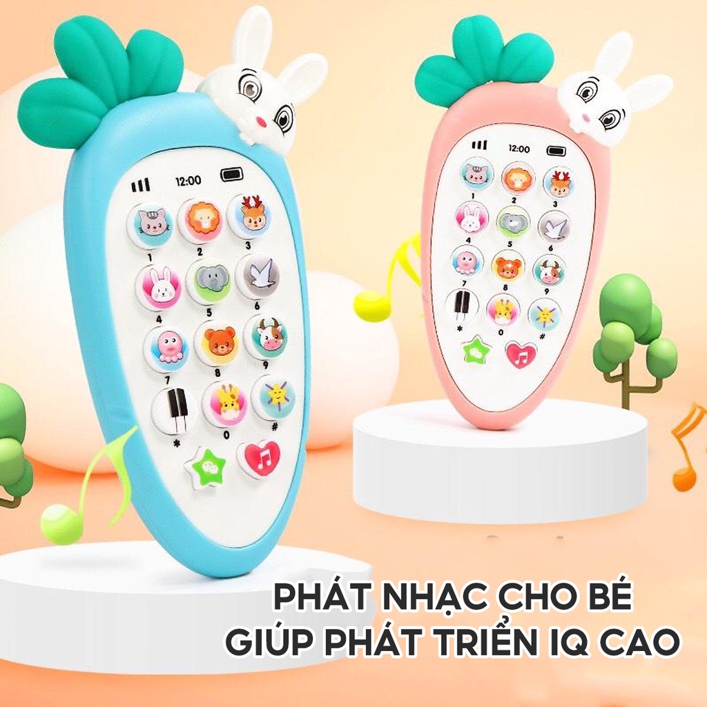 [Quà tặng] Điện thoại đồ chơi thông minh phát nhạc cho bé an toàn và phát triển trí não IQ Kao