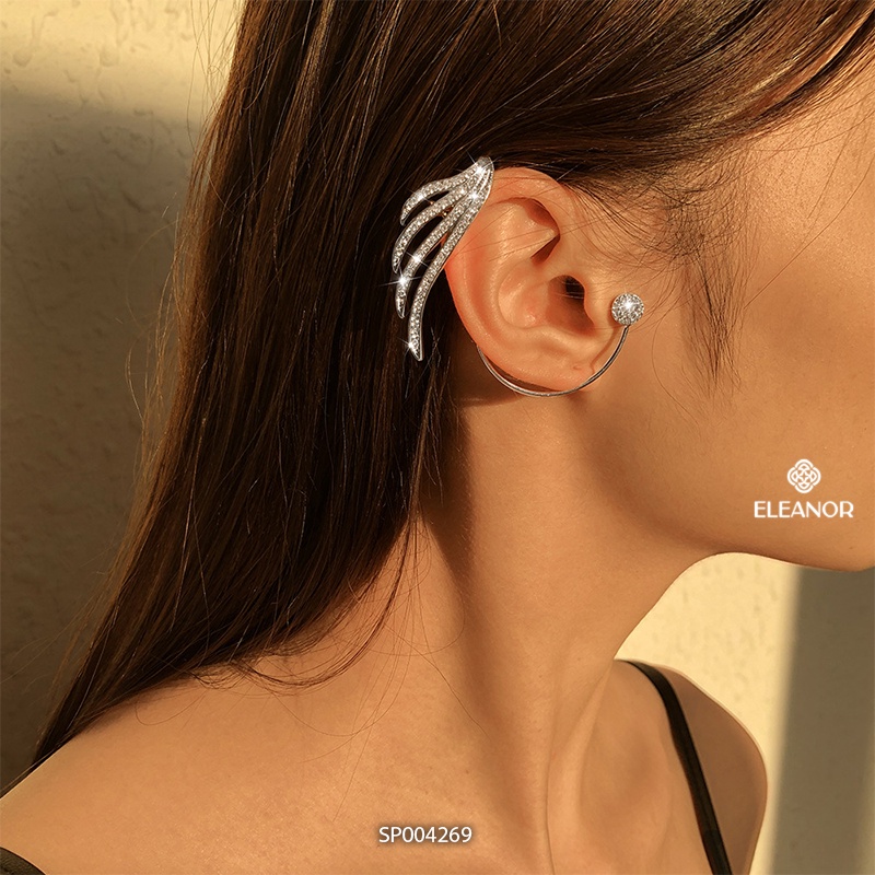 Bông tai nữ gắn vành Eleanor Accessories hình chiếc cánh phụ kiện trang sức 4269