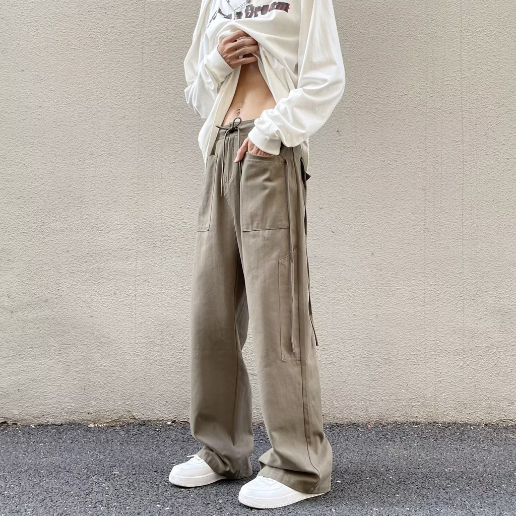 Quần ống rộng Phong Cách Hàn Quốc Thời Trang Cho Nam Và Nữ