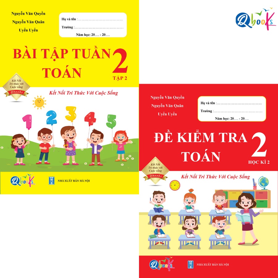 Sách - Combo Bài Tập Tuần và Đề Kiểm Tra Toán 2 - Học Kì 2 - Kết Nối Tri Thức Với Cuộc Sống (2 cuốn)