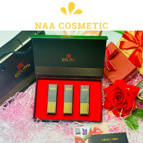 Set Son Kem Lì/ Son Thỏi Belips Bộ Quà Tặng Bạn Gái Sang Trọng Quyến Rũ Đẳng Cấp  - Naa Cosmetic