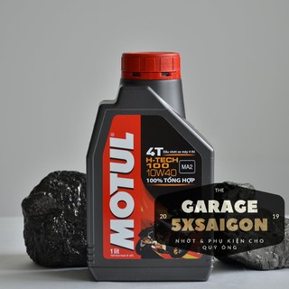 Nhớt xe PKL 100% synthetic - Motul H-Tech 100 4T - 10W40