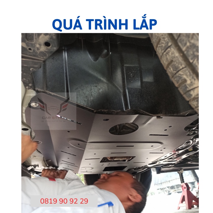 Tấm chắn bùn gầm xe ô tô Toyota Veloz/ Raize/ Avanza 2023 ốp gầm sơn chống rỉ chắn gầm oto chống đá văng tặng ốc Inox