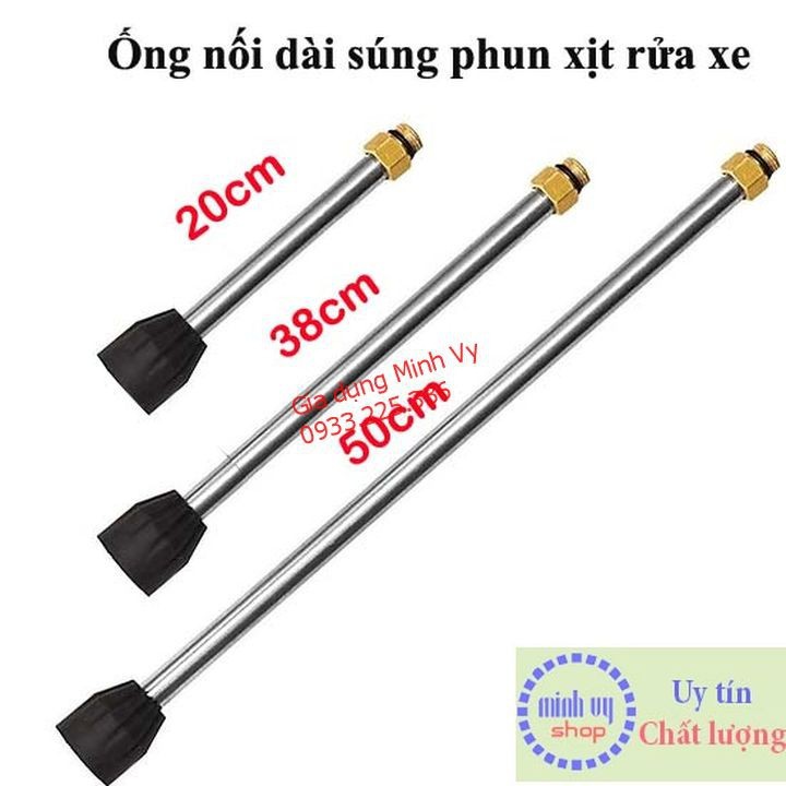 Cần Nối Dài Súng Máy Rửa Xe- Độ Dài 20Cm;30Cm;40cm;50Cm-Chất Liệu Hợp Kim Y Lốc