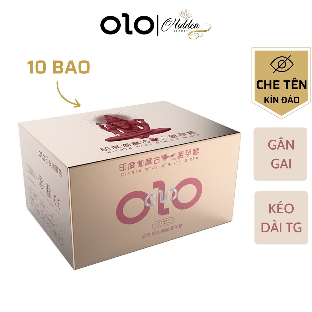 Bao cao su OLO hồng gân gai, bcs siêu mỏng,co dãn, đàn hồi tốt hộp 10c-olo_store