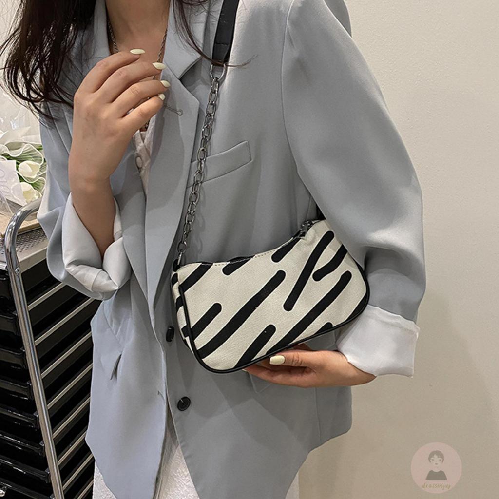 Túi Xách Canvas Cỡ Lớn Phối Dây Xích Và Khóa Kéo Thời Trang Cho Nữ