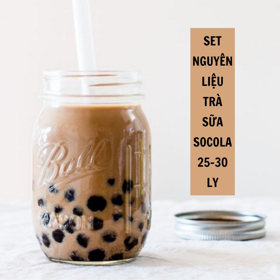 Set Nguyên Liệu Trà Sữa Socola 25-30 Ly