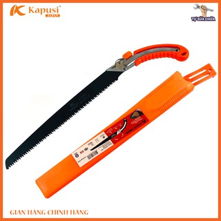 Cưa gỗ cầm tay, cưa cành lưỡi đen thép Nhật KAPUSI 350mm có bao đựng - Cưa cành cầm tay cao cấp Nhật Bản Kapusi K-2331