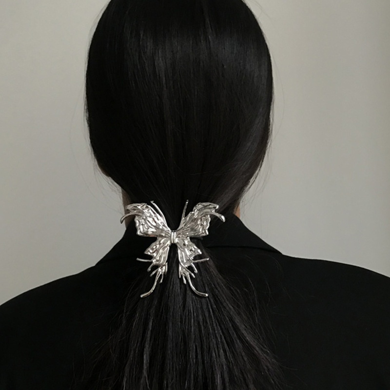 Kẹp Tóc Kim Loại Dạng Lỏng Hình Bướm Thời Trang