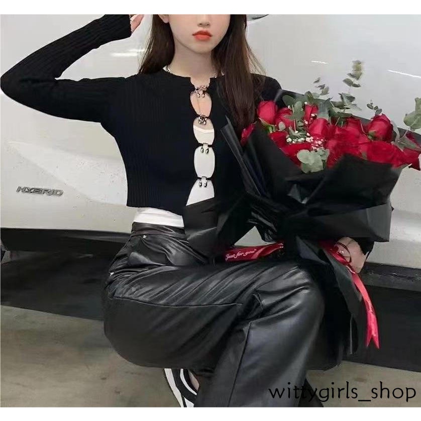 Áo Croptop Tay Dài Thời Trang Quyến Rũ Cho Nữ