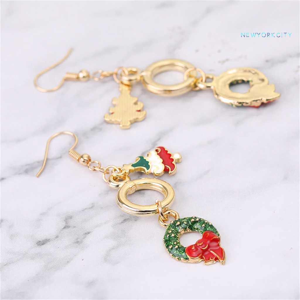 1 Đôi Khuyên Tai Phong Cách Giáng Sinh Dễ Thương