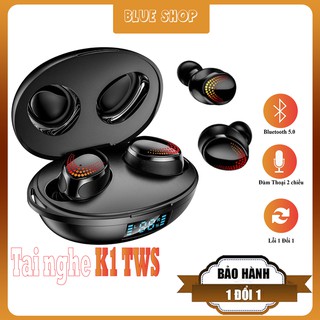 Tai nghe nhét tai bluetooth TWS K1 đèn led hiển thị Pin,Tai nghe không dây TWS K1 CHO ios android tai nghe phát sáng