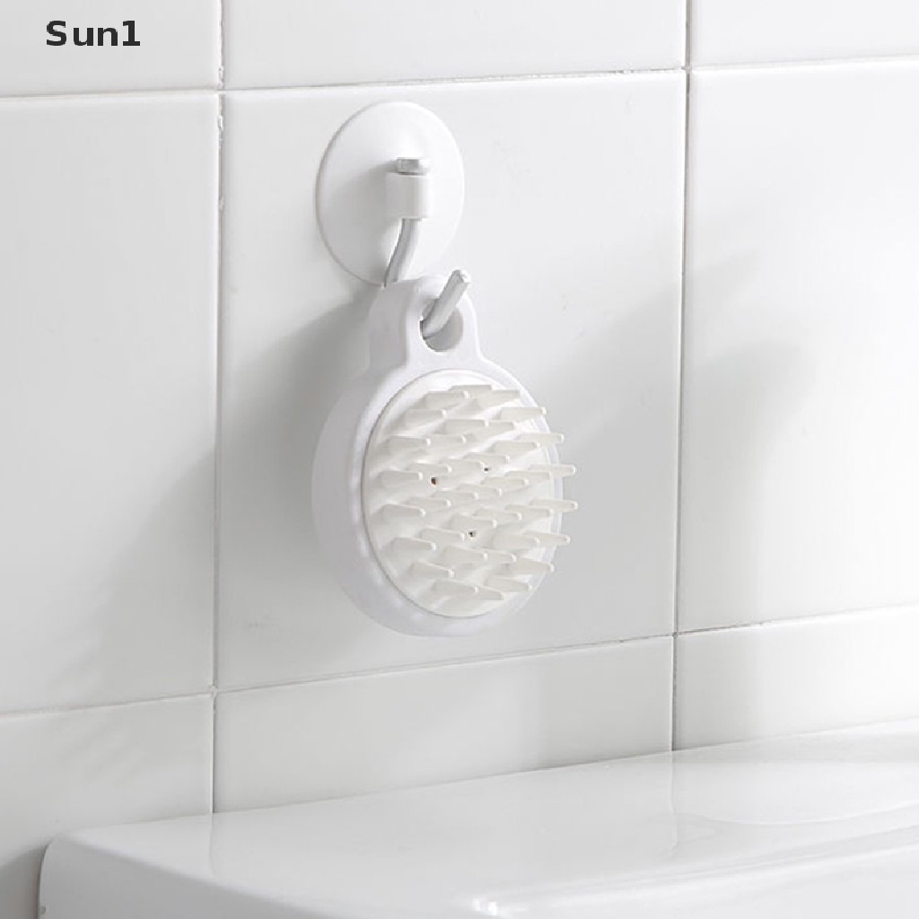 [Hàng mới về] Lược chải tóc bằng silicon mát xa giúp gội sạch đầu bằng tay