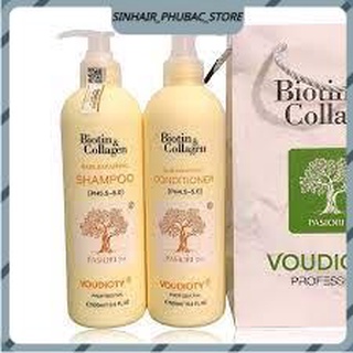 Cặp dầu gội xả biotin collagen vàng 1000ml_sinhair_phubac_store