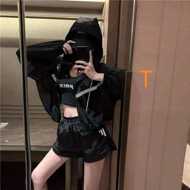 Bộ gió phản quang quần đùi TTN655