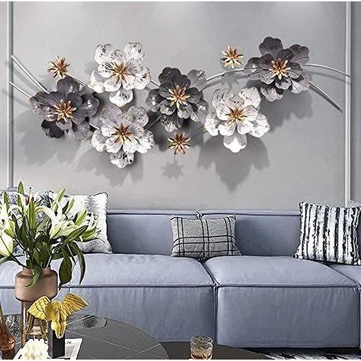 Tranh Sắt Treo Tường Nghệ Thuật Họa Tiết Dây Hoa Thuật Kích Thước 125cmx50cm Decor Nhà Cửa Sang Trọng,Độc Đáo