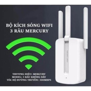 Siêu rẻ bộ kích sóng wifi mercury repeater mw310re 3 anten - version 2018