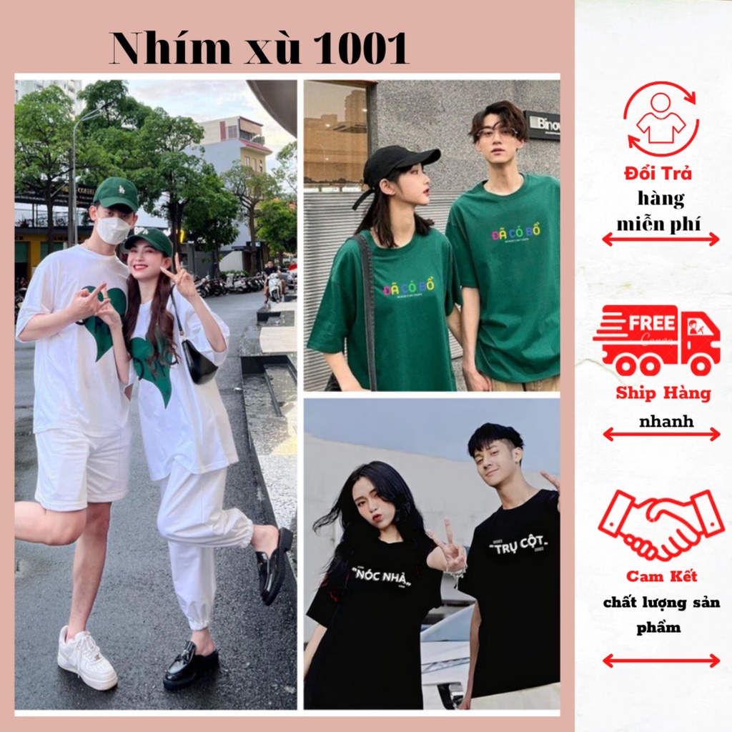 Áo thun cặp đôi áo cặp đôi OPPA _ ĐÃ CÓ BỒ_ ÁO NÓC NHÀ - TRỤ CỘT _ ÁO MỆT