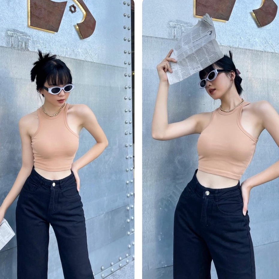 QUẦN JEANS NỮ CẠP CAO ỐNG SUÔNG DÁNG NGẮN (VẢI ĐẸP)