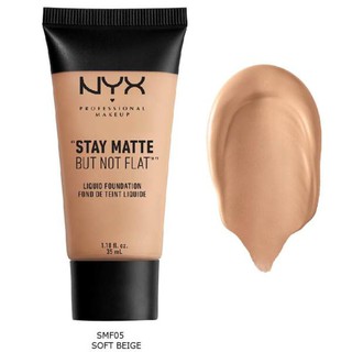 Kem nền trang điểm nyx nude stay matte but not flat liquid foundation 35ml