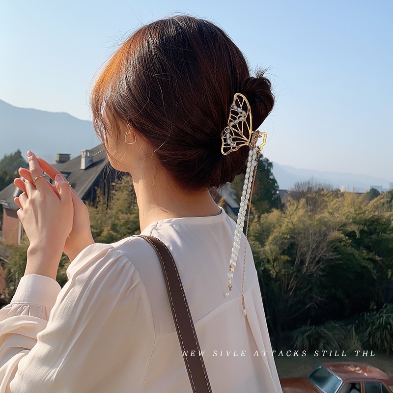 Kẹp Tóc Càng Cua Kiểu Dáng Hình Học Cổ Điển Phụ Kiện Tóc Cho Nữ