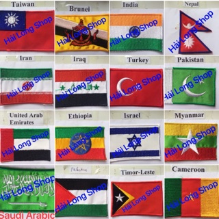 Combo 10 cờ thêu các nước ( Flags of the World ) #Embroidery Flags