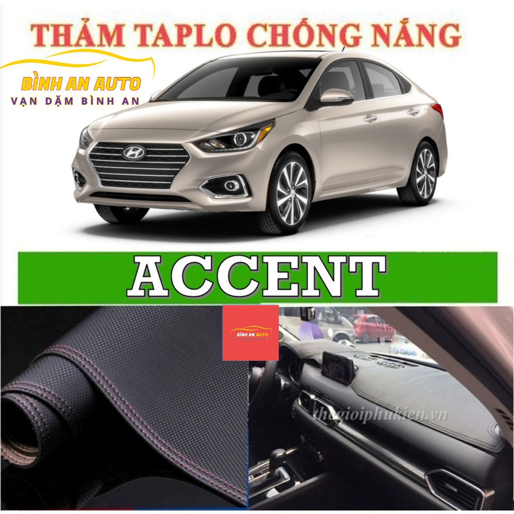 Thảm taplo HYUNDAI ACCENT 2018-2021 da vân cacbon - Bình An Auto