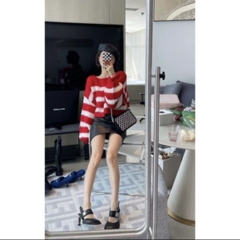 Áo Sweater Tay Chuông Plus Size 38-150kg Thời Trang Xuân Thu Cho Nữ