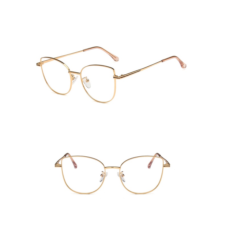 Kính Mát Mắt Mèo Gọng Kim Loại Thời Trang Mới Cho Nữ