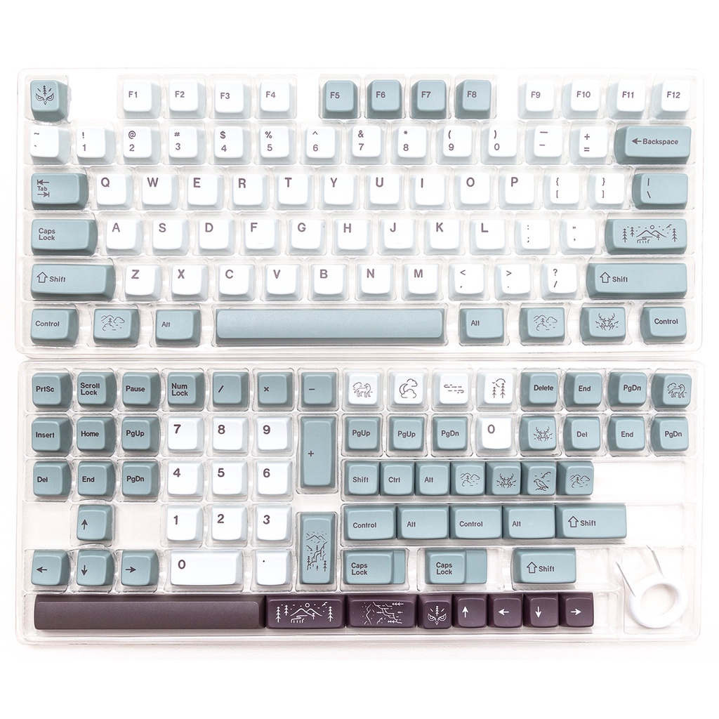 GMK November Fog  Keycaps 143 Keys PBT Material MDA profile Suitable For 61/68/71/84/87/96/104 And Other Mechanical Keyboards