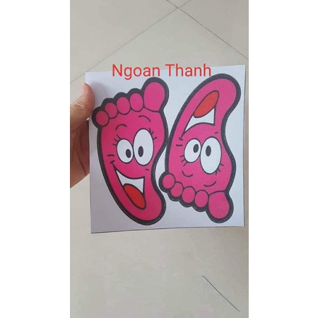 Bàn chân đề can siêu cute