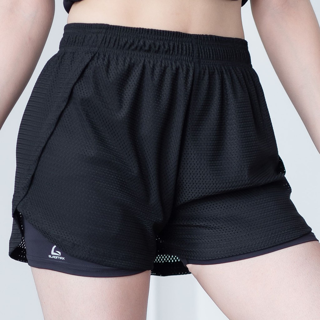 Quần đùi Boxer Lưới thể thao GBL04 2 lớp tôn dáng cho chạy bộ, tập gym, yoga, nhảy zumba hay aerobics