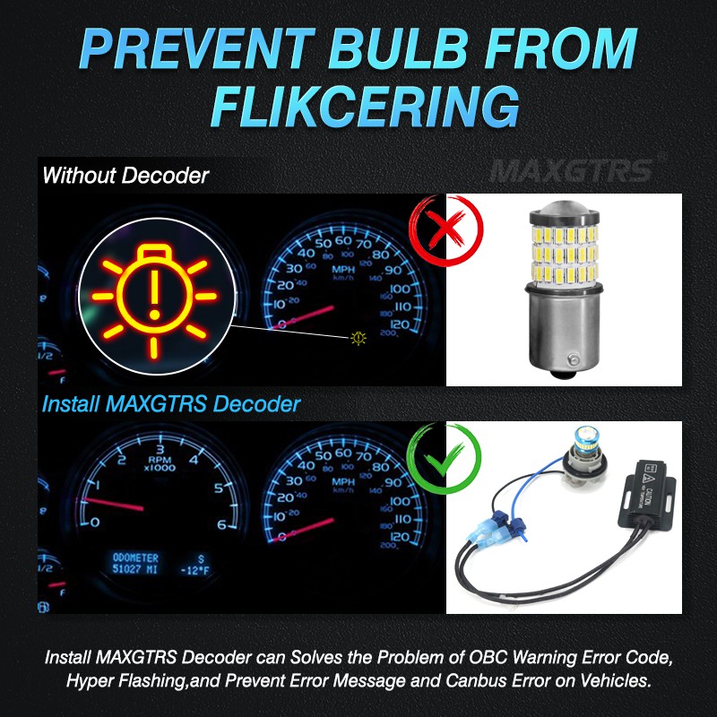 Set 2 điện trở đèn led xi nhan Maxgtrs 50w 6ω cao cấp bền bỉ dành cho xe hơi