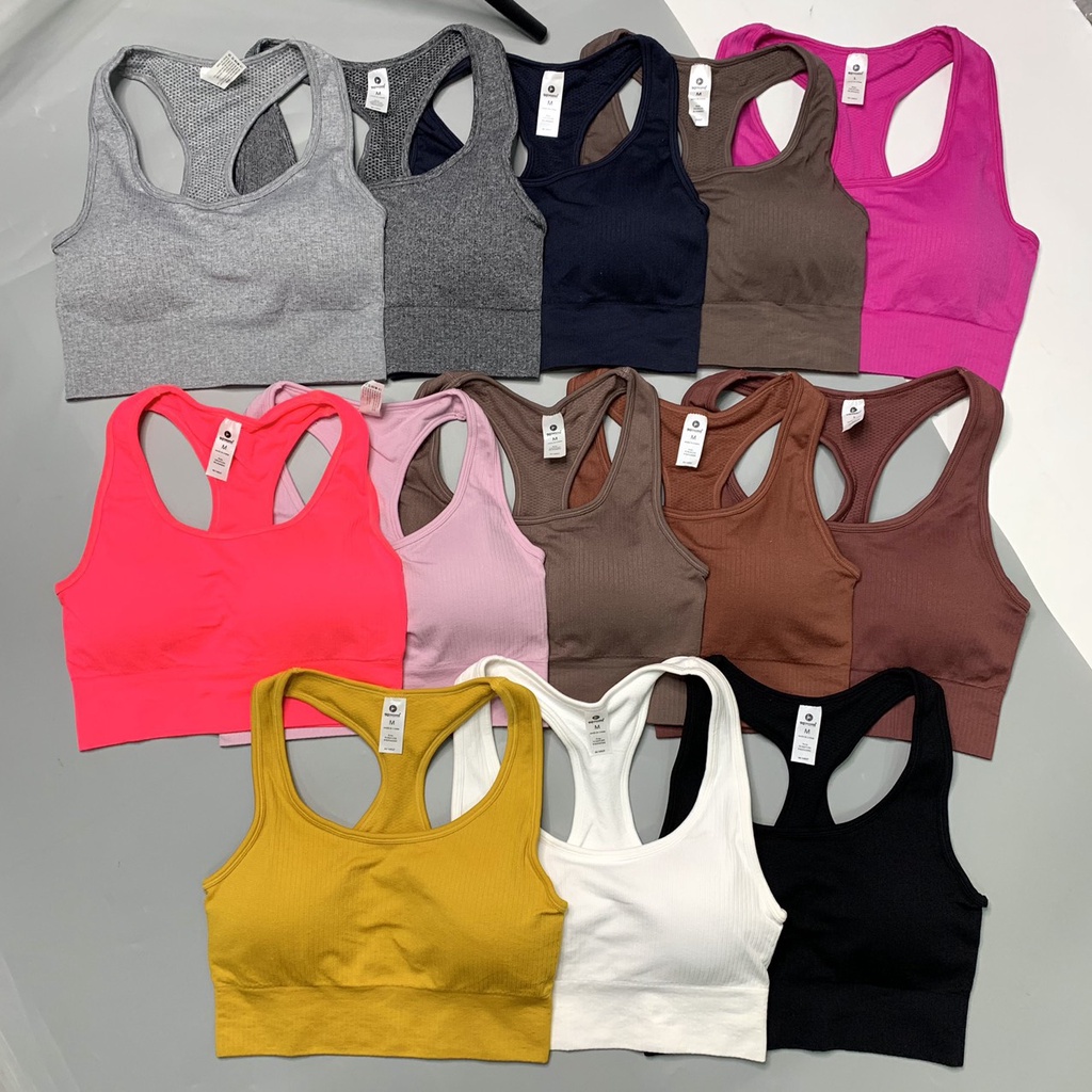 Áo Bra Thể Thao Tập Gym Yoga 90D Dáng 3 Lỗ Vải Thun Dệt Kim Co Dãn Tốt - BR0292