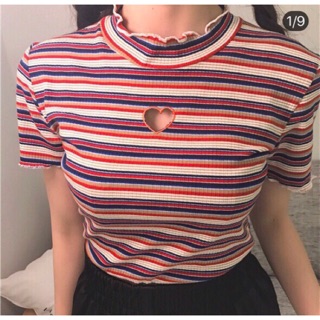 Áo Thun Croptop Cut Out Tim 💋