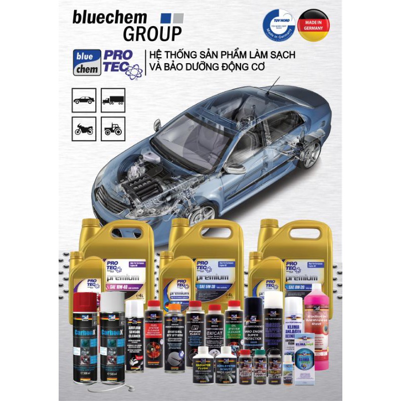 Vệ sinh hệ thống xăng Bluechem Fuel System Cleaner