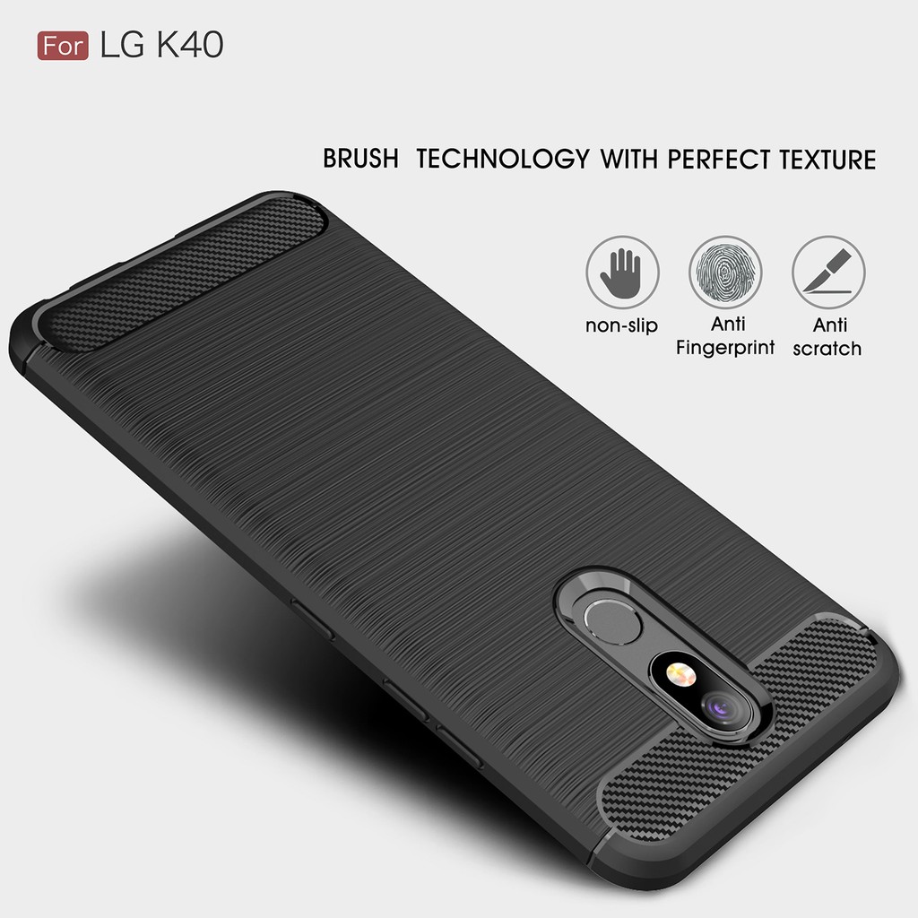 Ready stock LG X4 2019 K40 G7 Q7 plus Stylo5 phone Carbon fiber Soft case