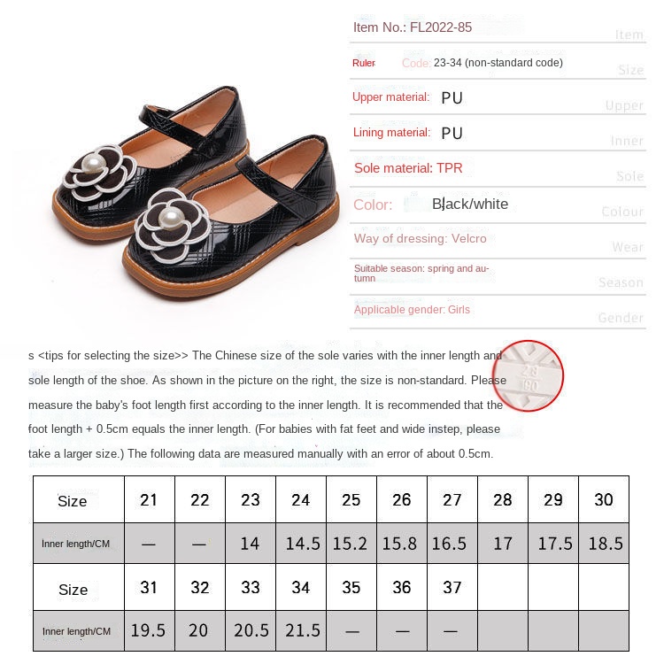 Giày Búp Bê Da Đính Hoa Ngọc Trai Thời Trang Mùa Xuân Dành Cho Bé Gái 2022