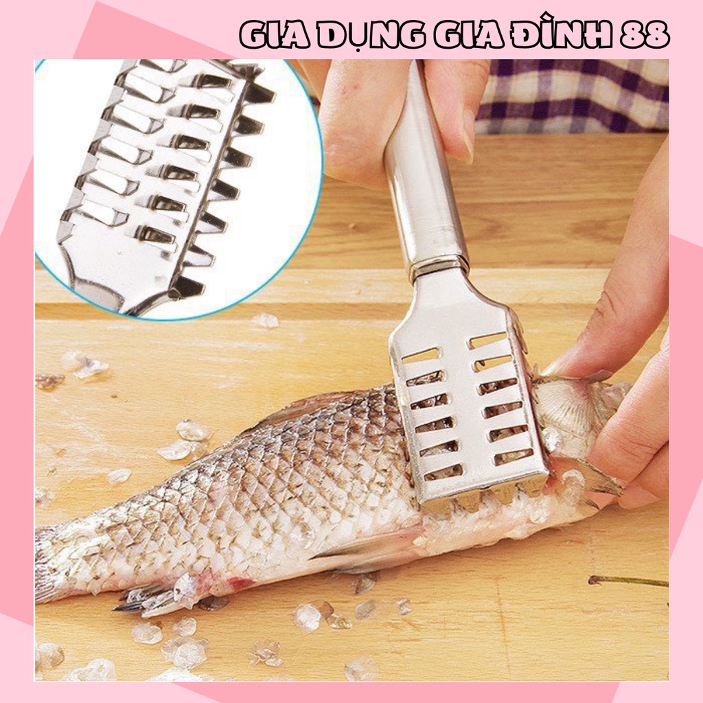 ❌RẺ VÔ ĐỊCH⛔ Dụng Cụ Lóc - Đánh Vảy Da Cá Bằng Inox 88211 Gia Dụng Gia Đình