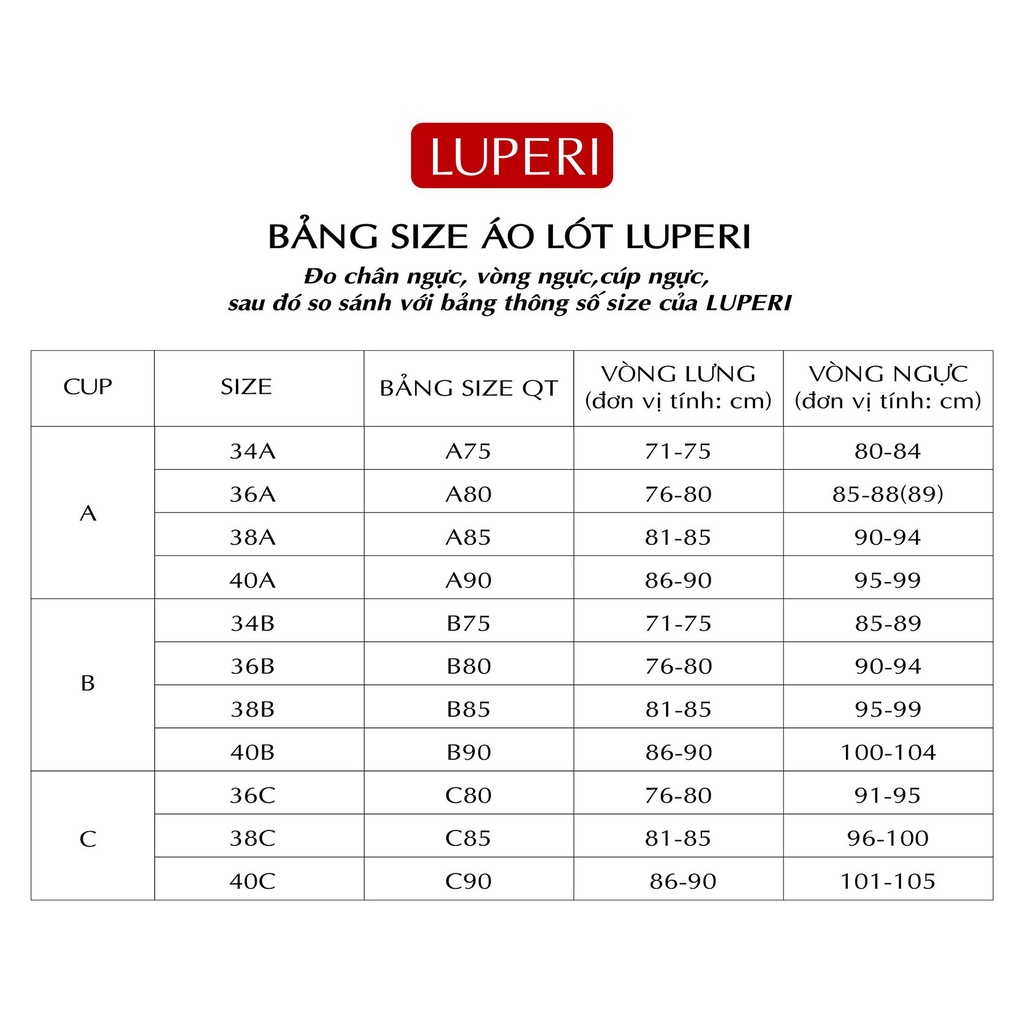 Áo Lót Nữ Cao Cấp Luperi SP833 Phối Ren Dây Trơn Không Gọng Đệm Dày Nâng Ngực Hiệu Quả Bản 2 Móc Chắc Chắn