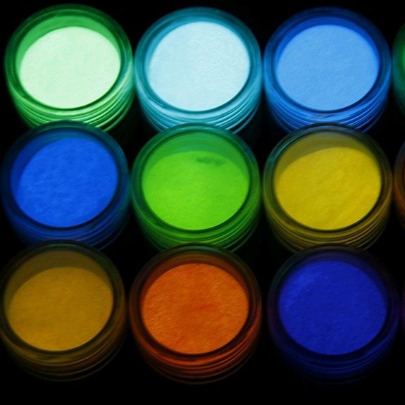 Set 12 màu bột dạ quang siêu sáng làm handmade, làm keo epoxy, uv