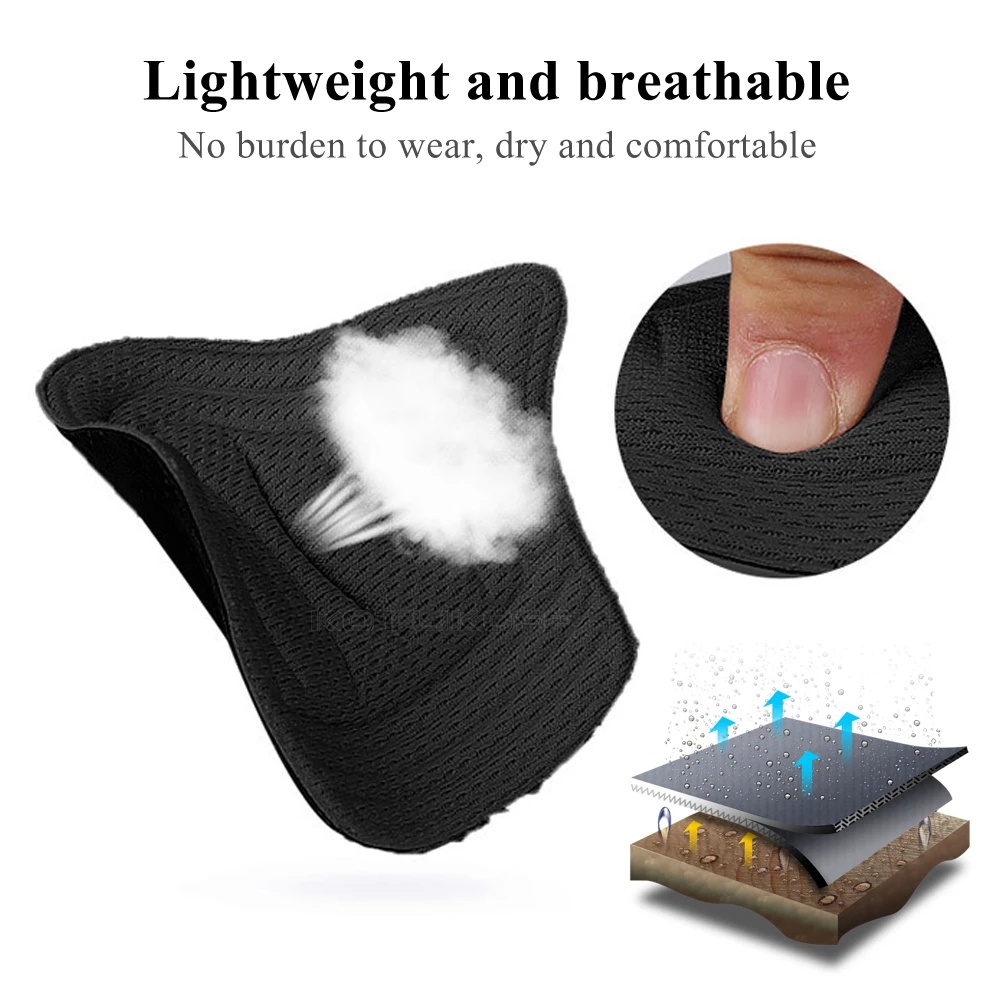 Set 2 miếng lót giày mềm mại tự dính chống trượt thoáng khí bảo vệ gót chân 180° giảm đau vừa vặn