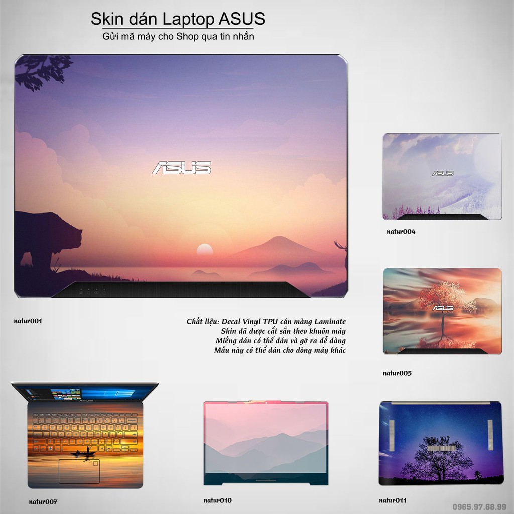 Skin dán Laptop Asus in hình thiên nhiên (inbox mã máy cho Shop)