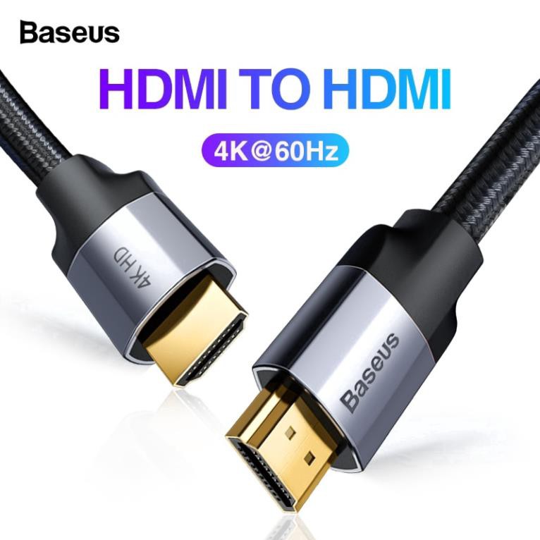 Cáp Baseus HDMI 2.0 4K 60Hz đầu cắm sang đầu cắm dài 5m 3m 2m 1m 0.5m