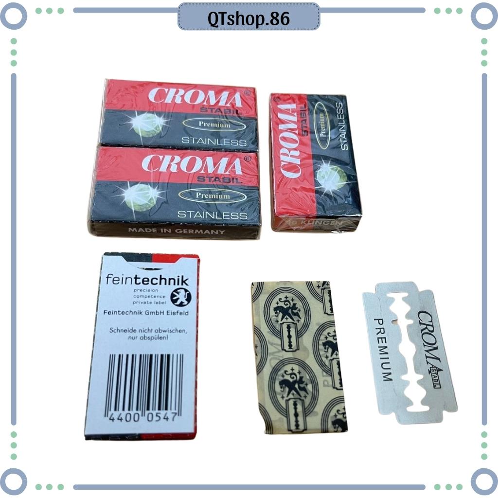 Hộp 10 Lưỡi Dao Cạo Râu Croma Đức - Dao Lam Siêu Sắc Loại Tốt