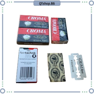 (xả kho) Hộp 10 Lưỡi Dao Cạo Râu Croma Đức - Dao Lam Siêu Sắc Loại Tốt