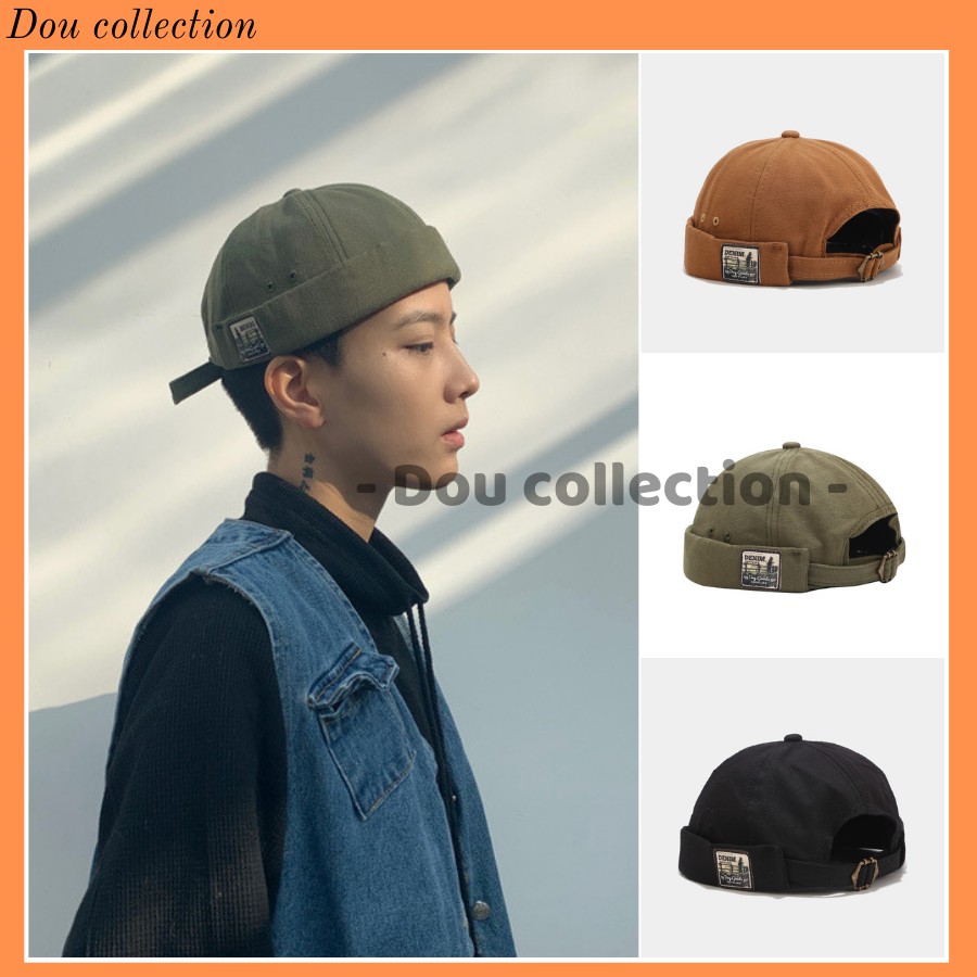 [Nowship2h] Mũ Nón (Miki Hat) Tròn Dưa Hấu Không Vành Cao Cấp Unisex Phong Cách Rento - Demin - Mã NV017
